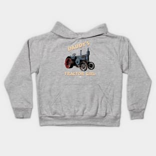 Daddy's tractor girl Kids Hoodie